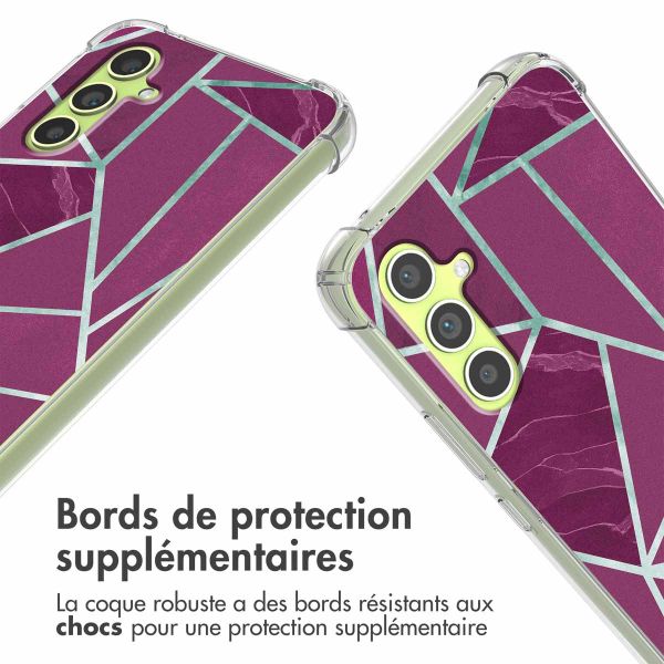 imoshion Coque Design avec cordon Samsung Galaxy A34 - Bordeaux Graphic