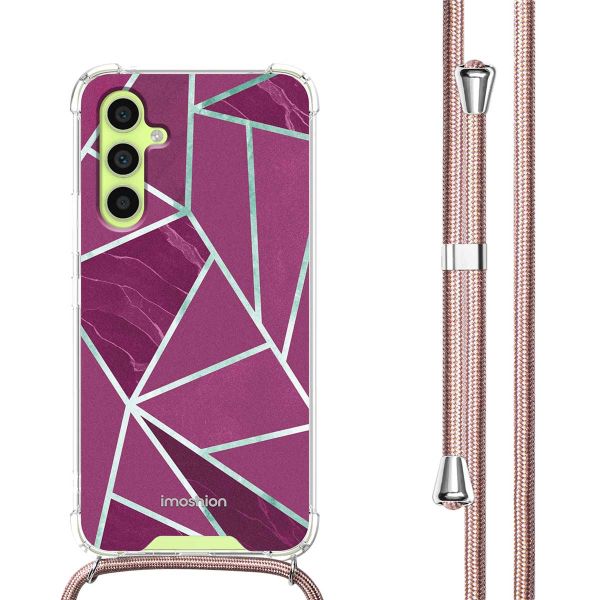 imoshion Coque Design avec cordon Samsung Galaxy A34 - Bordeaux Graphic