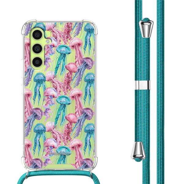 imoshion Coque Design avec cordon Samsung Galaxy A34 - Jellyfish Watercolor