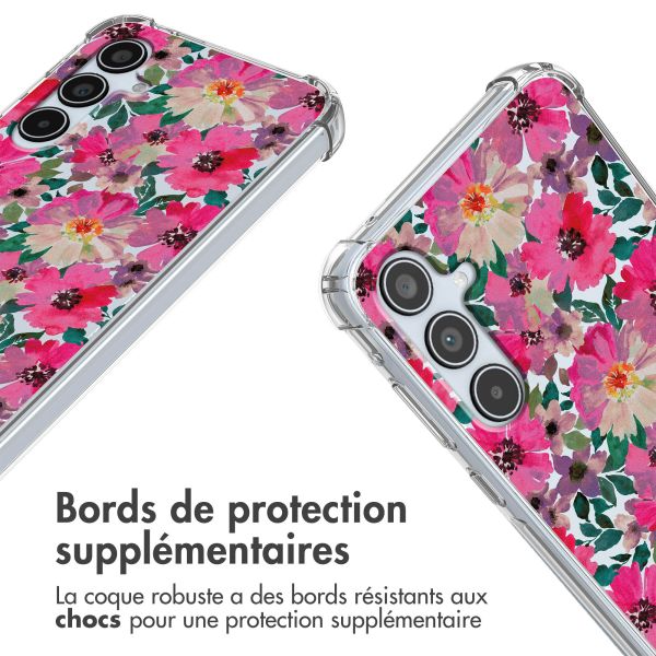 imoshion Coque Design avec cordon Samsung Galaxy A35 - Flower Water