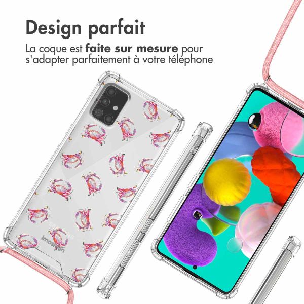 iMoshion Coque Design avec cordon Samsung Galaxy A51 - Crab Watercolor