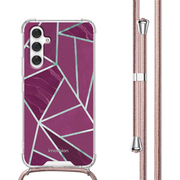 imoshion Coque Design avec cordon Samsung Galaxy A54 (5G) - Bordeaux Graphic