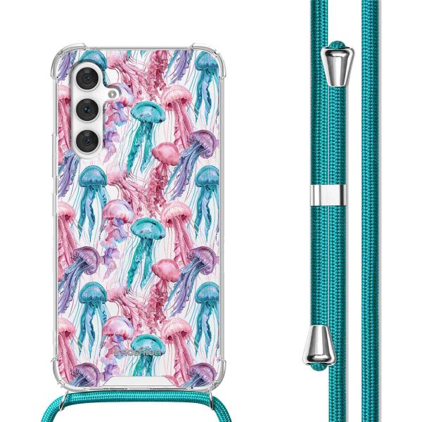 imoshion Coque Design avec cordon Samsung Galaxy A54 (5G) - Jellyfish Watercolor