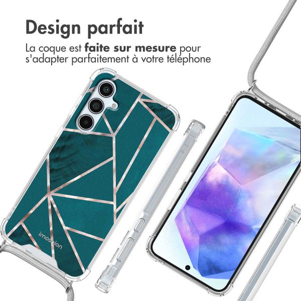 imoshion Coque Design avec cordon Samsung Galaxy A55 - Petrol Green Graphic