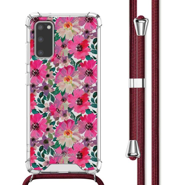 imoshion Coque Design avec cordon Samsung Galaxy S20 - Flower Water