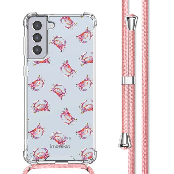 imoshion Coque Design avec cordon Samsung Galaxy S21 - Crab Watercolor