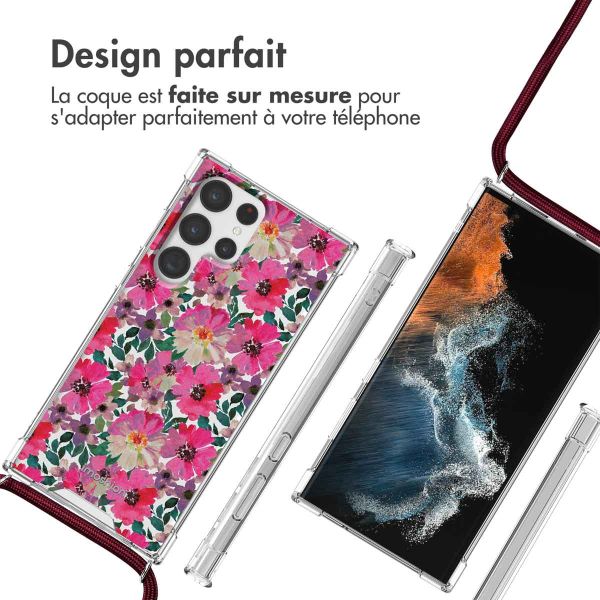 imoshion Coque Design avec cordon Samsung Galaxy S22 Ultra - Flower Water