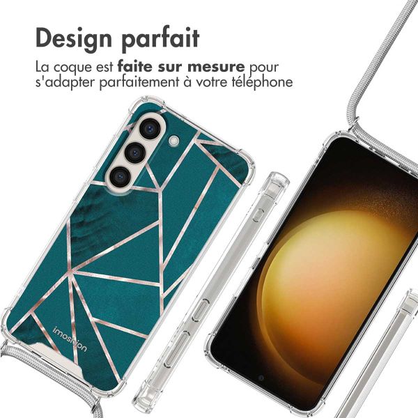 imoshion Coque Design avec cordon Samsung Galaxy S23 Plus - Petrol Green Graphic