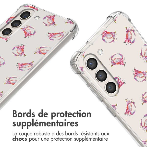 imoshion Coque Design avec cordon Samsung Galaxy S23 Plus - Crab Watercolor