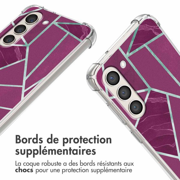 imoshion Coque Design avec cordon Samsung Galaxy S23 - Bordeaux Graphic