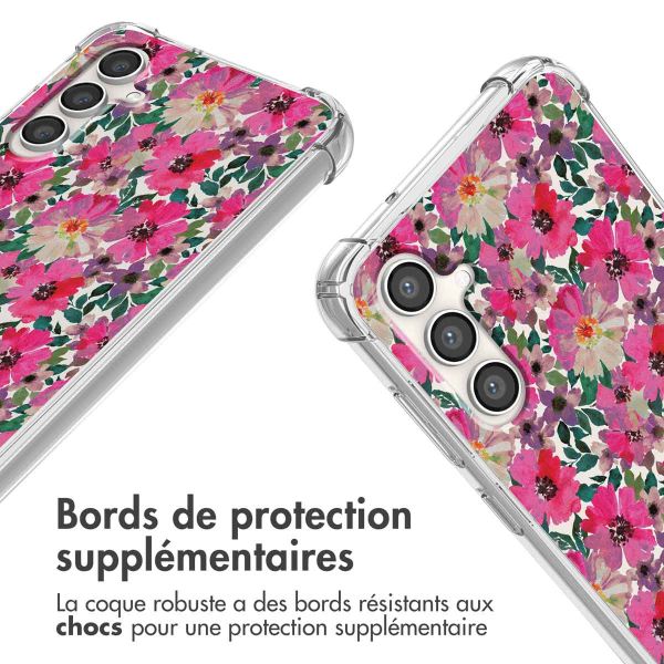 imoshion Coque Design avec cordon Samsung Galaxy S23 FE - Flower Water