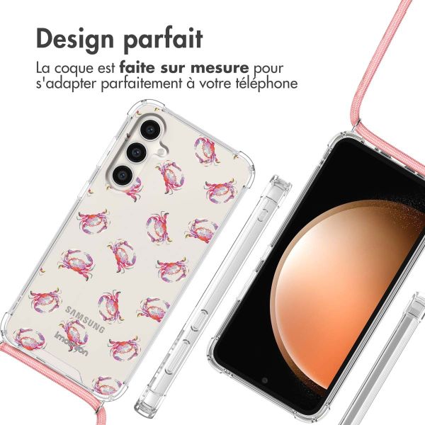 imoshion Coque Design avec cordon Samsung Galaxy S23 FE - Crab Watercolor