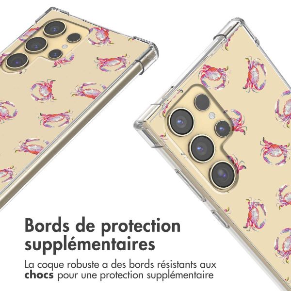 imoshion Coque Design avec cordon Samsung Galaxy S24 Ultra - Crab Watercolor