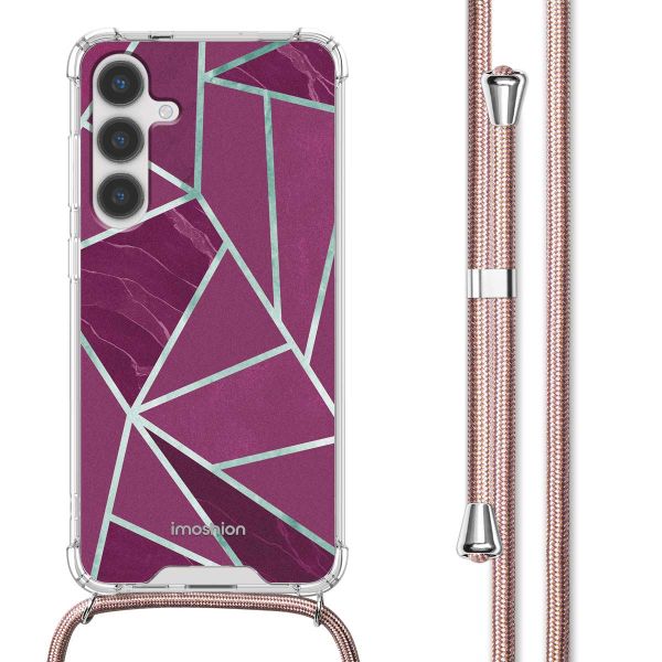 imoshion Coque Design avec cordon Samsung Galaxy S24 Plus - Bordeaux Graphic