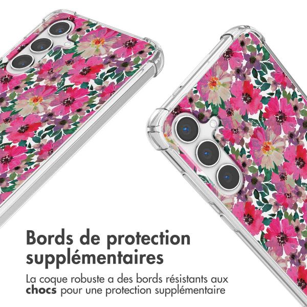 imoshion Coque Design avec cordon Samsung Galaxy S24 Plus - Flower Water