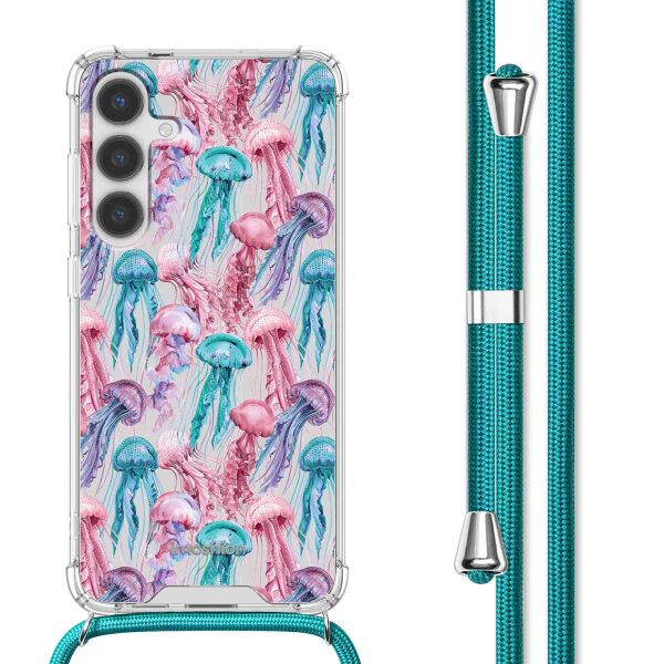 imoshion Coque Design avec cordon Samsung Galaxy S24 Plus - Jellyfish Watercolor