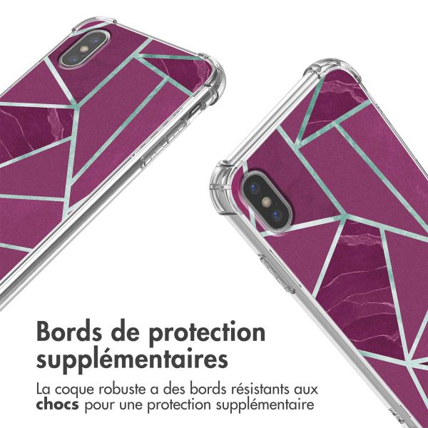 iMoshion Coque Design avec cordon iPhone Xs / X - Bordeaux Graphic