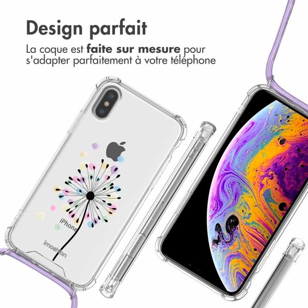 iMoshion Coque Design avec cordon iPhone Xs / X - Sandstone Dandelion