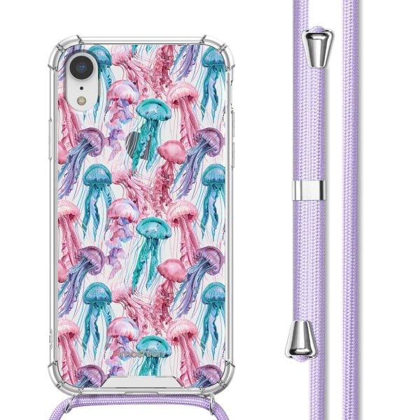 imoshion Coque Design avec cordon iPhone Xr - Jellyfish Watercolor