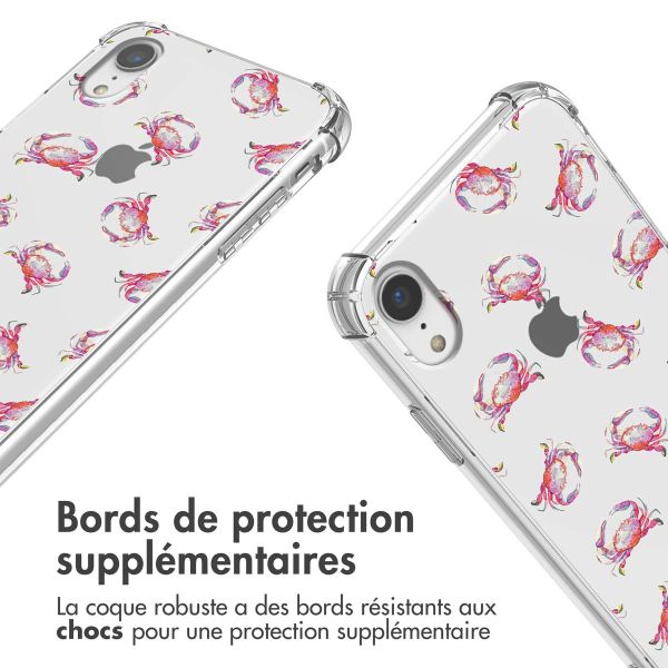 imoshion Coque Design avec cordon iPhone Xr - Crab Watercolor