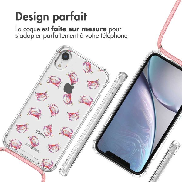 imoshion Coque Design avec cordon iPhone Xr - Crab Watercolor