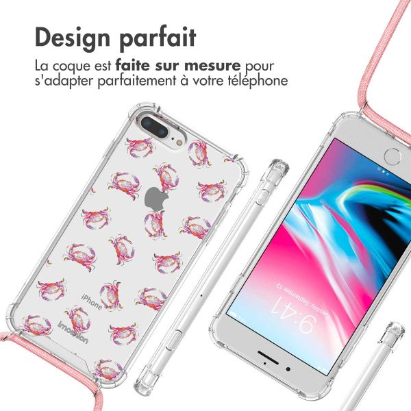 imoshion Coque Design avec cordon iPhone 8 Plus / 7 Plus - Crab Watercolor