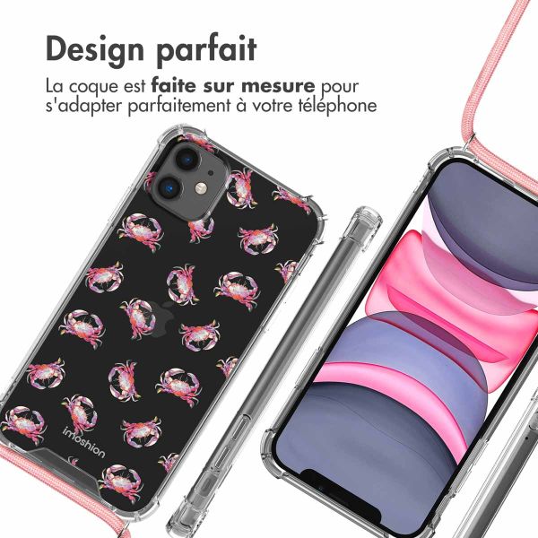 iMoshion Coque Design avec cordon iPhone 11 - Crab Watercolor