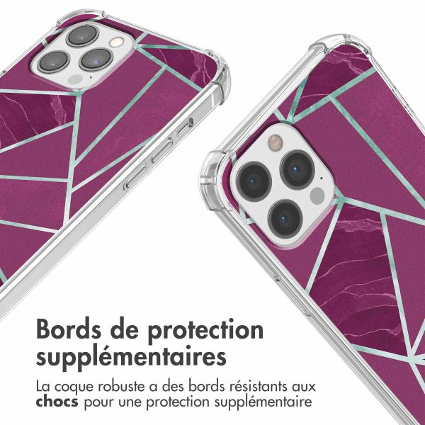 iMoshion Coque Design avec cordon iPhone 12 (Pro) - Bordeaux Graphic