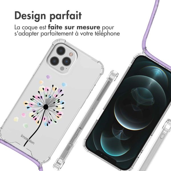 iMoshion Coque Design avec cordon iPhone 12 Pro Max - Sandstone Dandelion