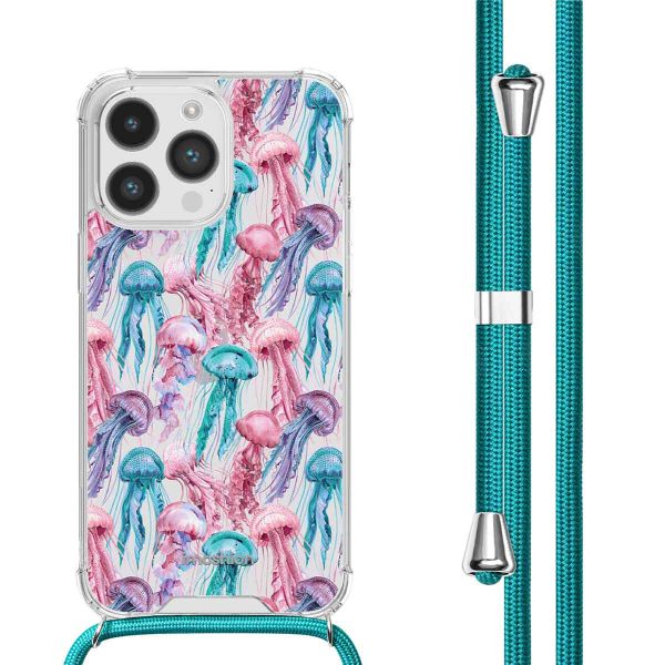 iMoshion Coque Design avec cordon iPhone 14 Pro - Jellyfish Watercolor