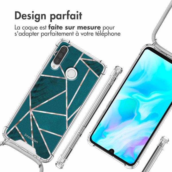 imoshion Coque Design avec cordon Huawei P30 Lite - Petrol Green Graphic