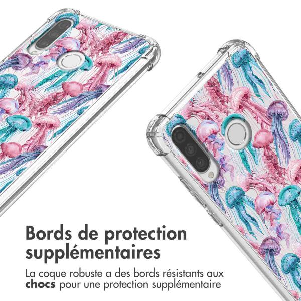 imoshion Coque Design avec cordon Huawei P30 Lite - Jellyfish Watercolor