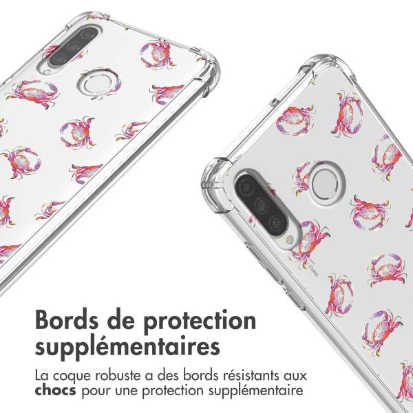 imoshion Coque Design avec cordon Huawei P30 Lite - Crab Watercolor