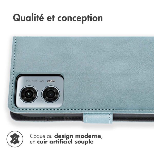iMoshion Étui de téléphone portefeuille Luxe Motorola Moto G24 Power - Bleu clair