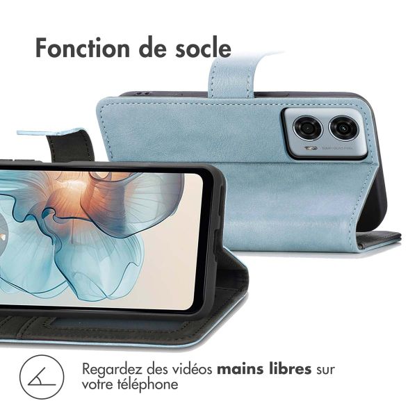 iMoshion Étui de téléphone portefeuille Luxe Motorola Moto G24 Power - Bleu clair