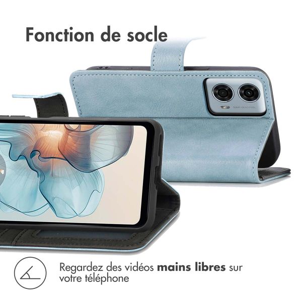 imoshion Étui de téléphone portefeuille Luxe Motorola Moto G24 Power - Bleu clair