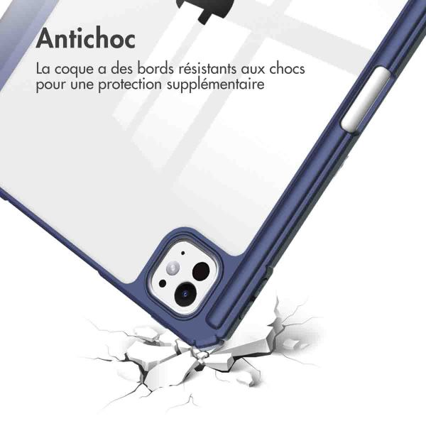 iMoshion Coque tablette rigide Trifold iPad Pro 13 (2024) M4 - Bleu foncé