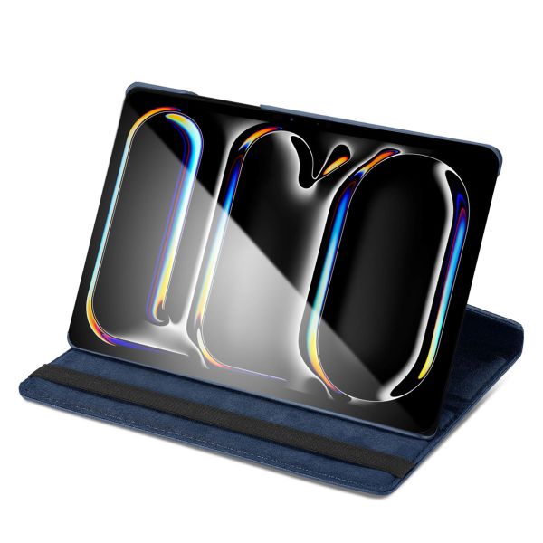 iMoshion Coque tablette rotatif à 360° iPad Pro 13 (2024) M4 - Bleu foncé