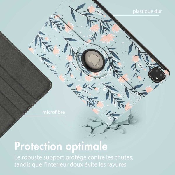 imoshion Coque tablette Design rotatif à 360° iPad Pro 13 (2024) M4 - Flowers