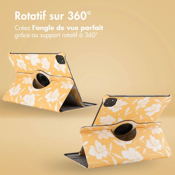 imoshion Coque tablette Design rotatif à 360° iPad Pro 13 (2024) M4 - Yellow Flowers