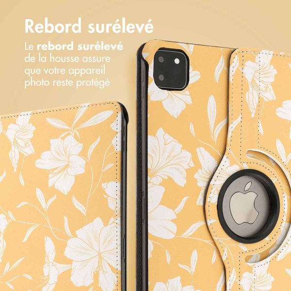 imoshion Coque tablette Design rotatif à 360° iPad Pro 11 (2024) M4 - Yellow Flowers