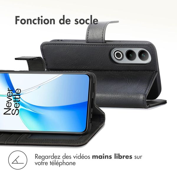 iMoshion Étui de téléphone portefeuille Luxe OnePlus Nord CE 4 - Noir