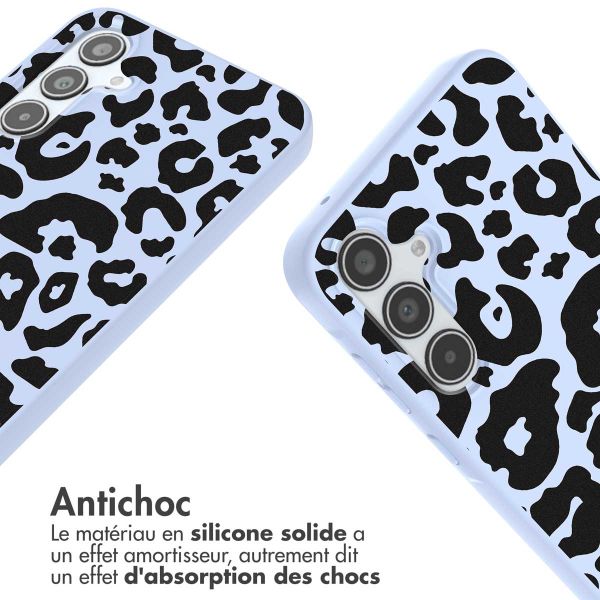 imoshion Coque design en silicone avec cordon Samsung Galaxy A35 - Animal Lila