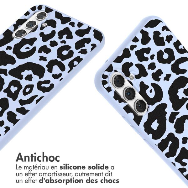 imoshion Coque design en silicone avec cordon Samsung Galaxy A54 (5G) - Animal Lila