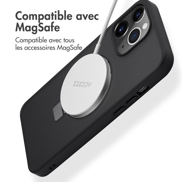 Accezz Coque Ring Stand avec MagSafe iPhone 13 Pro Max - Noir