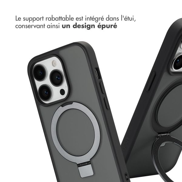 Accezz Coque Ring Stand avec MagSafe iPhone 14 Pro - Noir