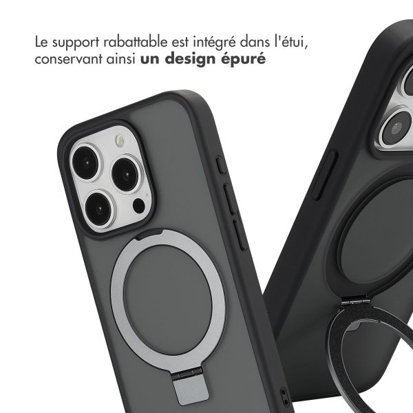 Accezz Coque Ring Stand avec MagSafe iPhone 15 Pro - Noir