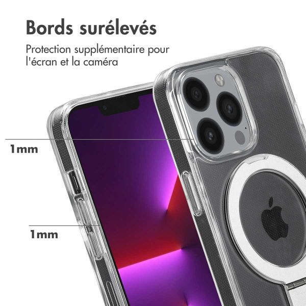 Accezz Coque Ring Stand avec MagSafe iPhone 13 Pro - Transparent