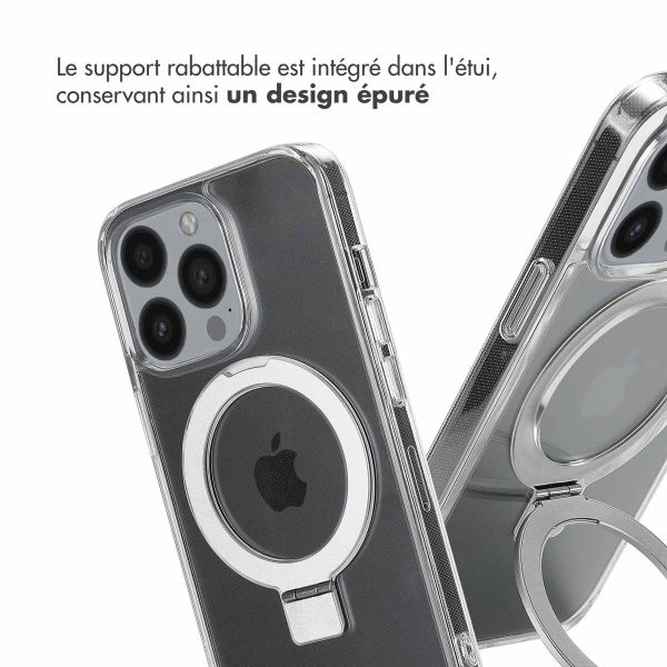 Accezz Coque Ring Stand avec MagSafe iPhone 13 Pro - Transparent