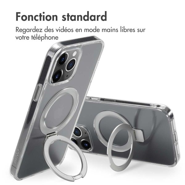 Accezz Coque Ring Stand avec MagSafe iPhone 13 Pro Max - Transparent